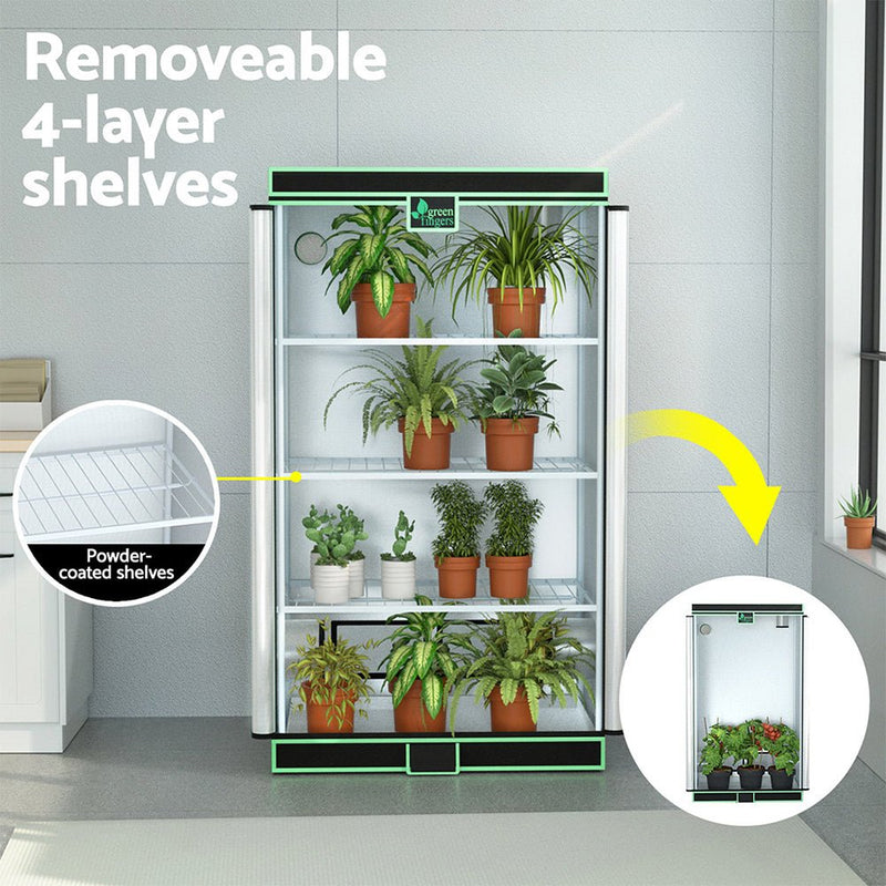 Home & Garden > Greenhouses > Greenhouses & Accessories - Greenfingers Grow Tent 100x60x180cm 4 Tiers Kits Hydroponics Indoor Grow System - Garden Yard