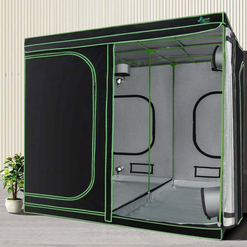 Home & Garden > Greenhouses > Greenhouses & Accessories - Greenfingers Grow Tent 200x200x200CM Hydroponics Kit Indoor Plant Room System - Garden Yard