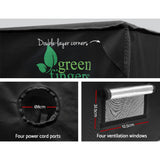 Home & Garden > Greenhouses > Greenhouses & Accessories - Greenfingers Grow Tent 240x120x200CM Hydroponics Kit Indoor Plant Room Black - Garden Yard