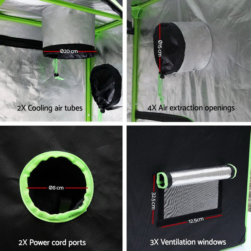 Home & Garden > Greenhouses > Greenhouses & Accessories - Greenfingers Grow Tent 280x140x200CM Hydroponics Kit Indoor Plant Room System - Garden Yard