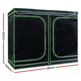Home & Garden > Greenhouses > Greenhouses & Accessories - Greenfingers Grow Tent 280x140x200CM Hydroponics Kit Indoor Plant Room System - Garden Yard