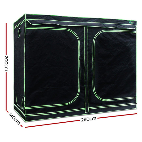 Home & Garden > Greenhouses > Greenhouses & Accessories - Greenfingers Grow Tent 280x140x200CM Hydroponics Kit Indoor Plant Room System - Garden Yard