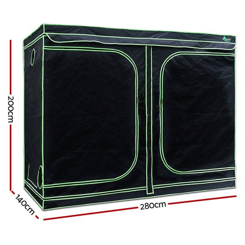 Home & Garden > Greenhouses > Greenhouses & Accessories - Greenfingers Grow Tent 280x140x200CM Hydroponics Kit Indoor Plant Room System - Garden Yard