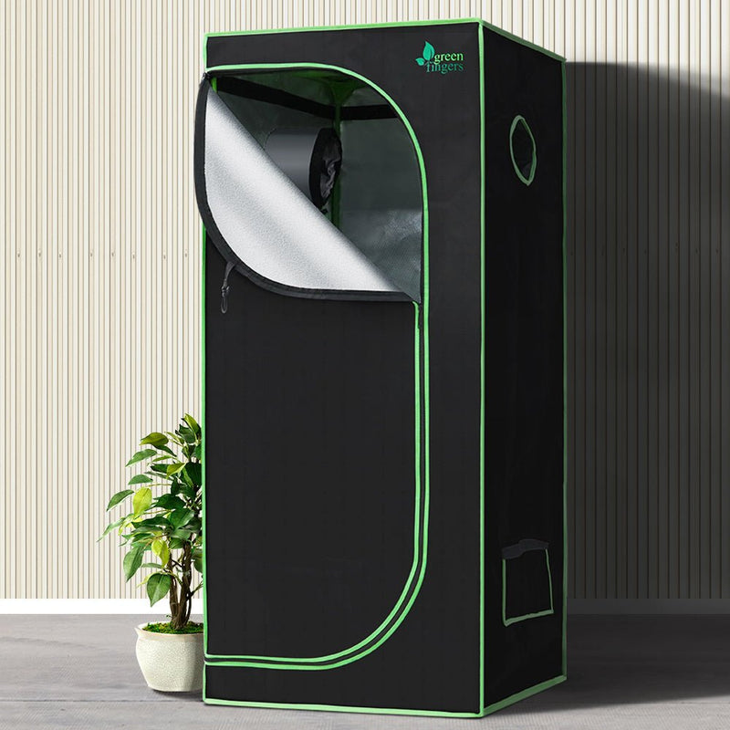 Home & Garden > Greenhouses > Greenhouses & Accessories - Greenfingers Grow Tent 70x70x160CM 1680D Hydroponics Kit Indoor Plant Room System - Garden Yard