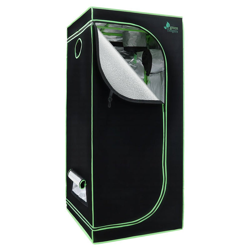 Home & Garden > Greenhouses > Greenhouses & Accessories - Greenfingers Grow Tent 70x70x160CM 1680D Hydroponics Kit Indoor Plant Room System - Garden Yard