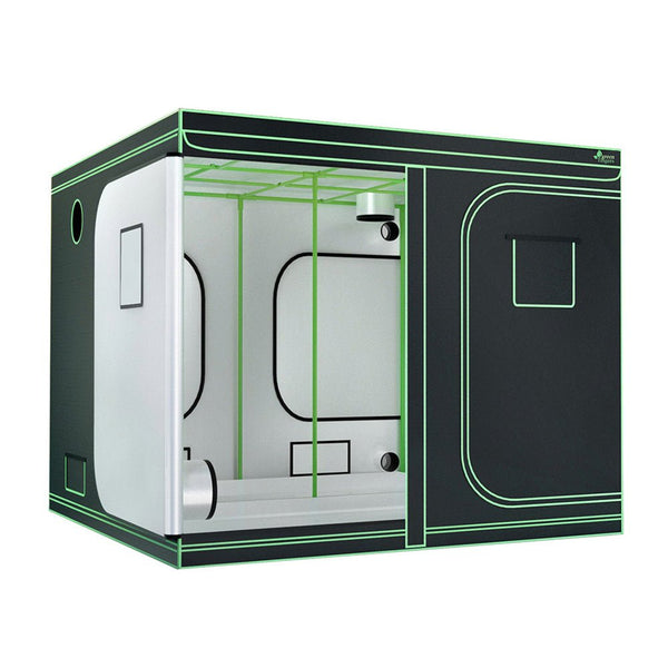 Home & Garden > Greenhouses > Greenhouses & Accessories - Greenfingers Grow Tent Kits 240x240x200cm Hydroponics Indoor Grow System Black - Garden Yard