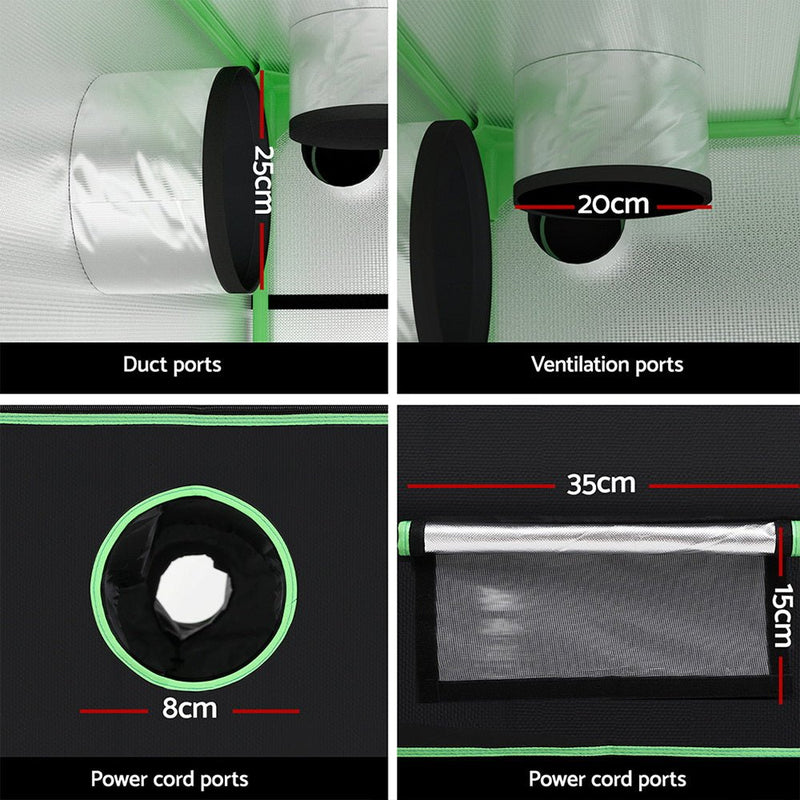 Home & Garden > Greenhouses > Greenhouses & Accessories - Greenfingers Grow Tent Kits 300x150x200cm Hydroponics Indoor Plant Grow System - Garden Yard