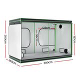 Home & Garden > Greenhouses > Greenhouses & Accessories - Greenfingers Grow Tent Kits 300x150x200cm Hydroponics Indoor Plant Grow System - Garden Yard
