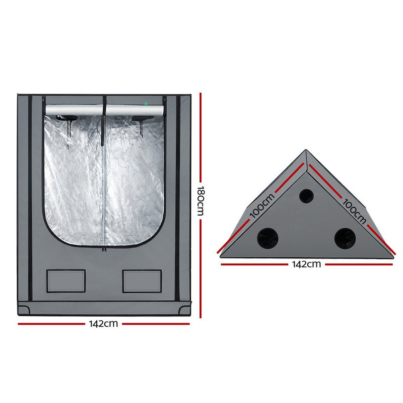 Home & Garden > Greenhouses > Greenhouses & Accessories - Greenfingers Grow Tent Kits Hydroponics Kit Indoor Grow System 142X100X180CM - Garden Yard