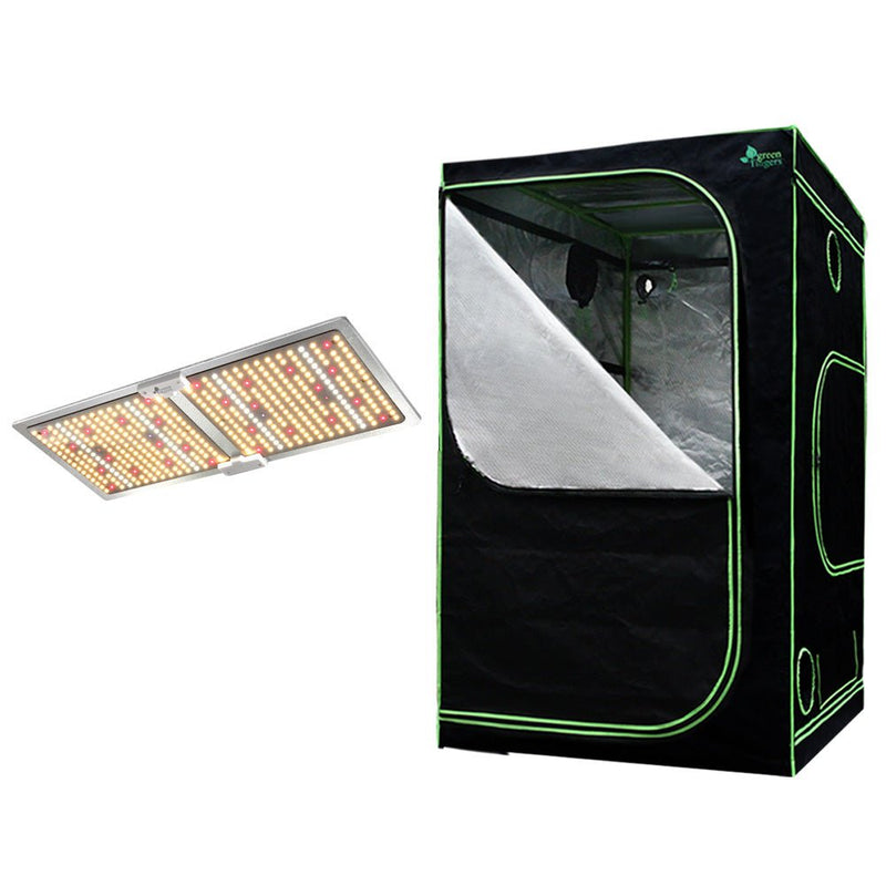 Home & Garden > Greenhouses > Greenhouses & Accessories - Greenfingers Grow Tent Light Kit 100x100x200CM 2200W LED Full Spectrum - Garden Yard