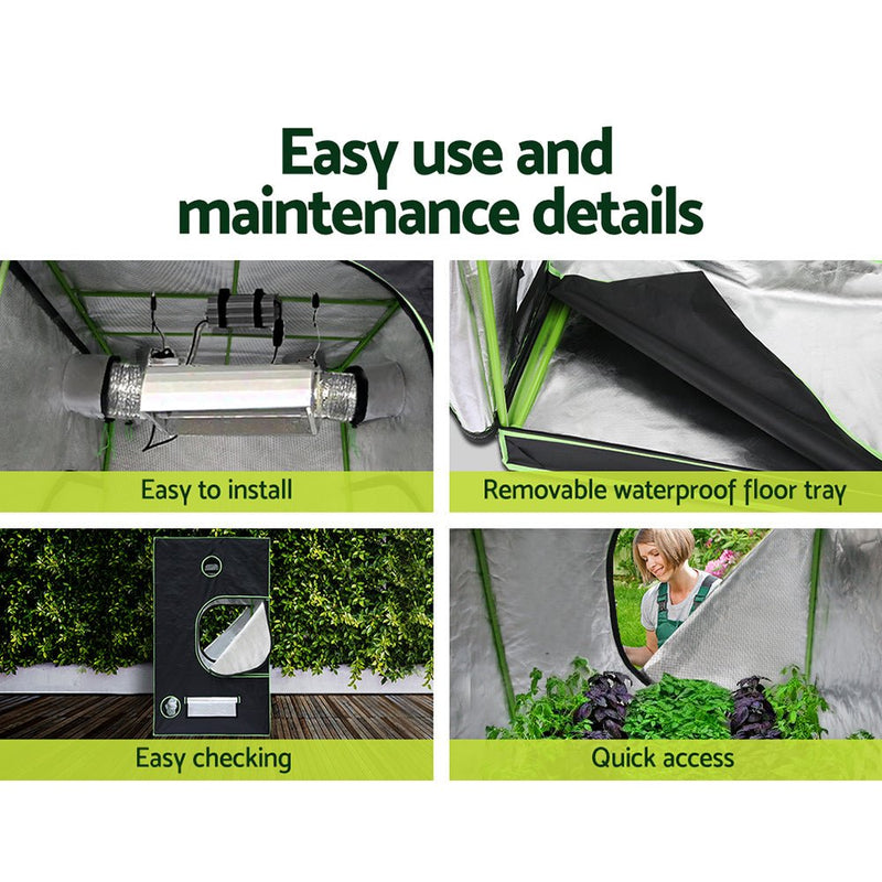 Home & Garden > Greenhouses > Greenhouses & Accessories - Greenfingers Grow Tent Light Kit 100x100x200CM 2200W LED Full Spectrum - Garden Yard