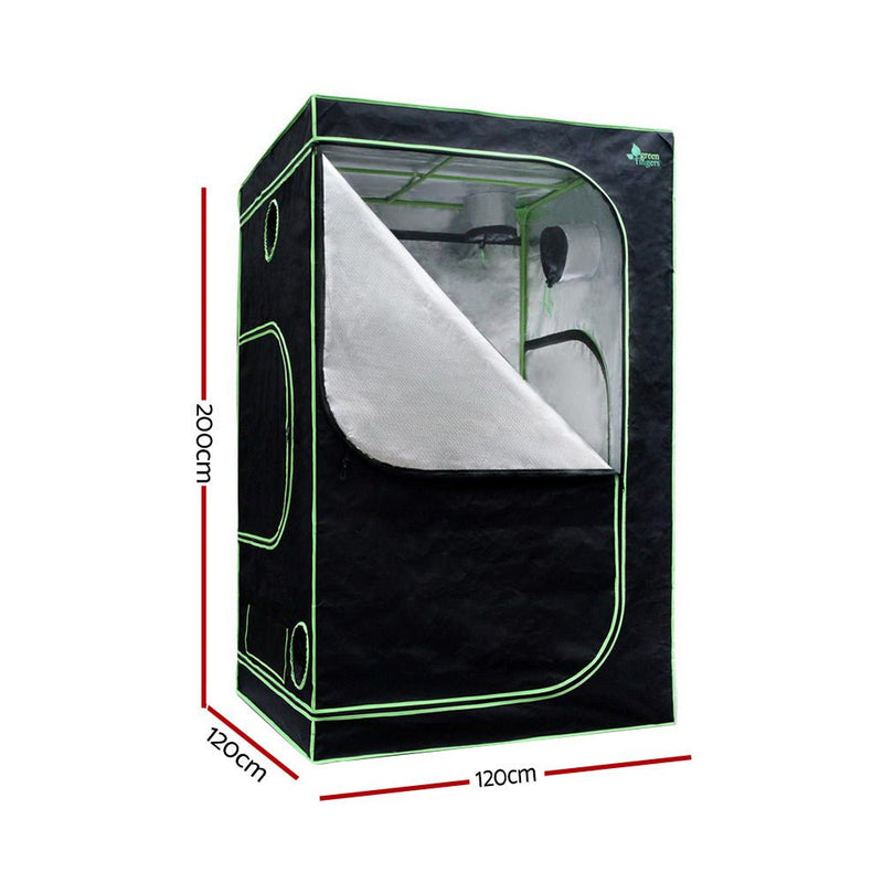 Home & Garden > Greenhouses > Greenhouses & Accessories - Greenfingers Grow Tent Light Kit 120x120x200CM 1000W LED 4" Vent Fan,Greenfingers Grow Tent Light Kit LED 1000W Full Spectrum 4" Vent 120x120x200CM - Garden Yard