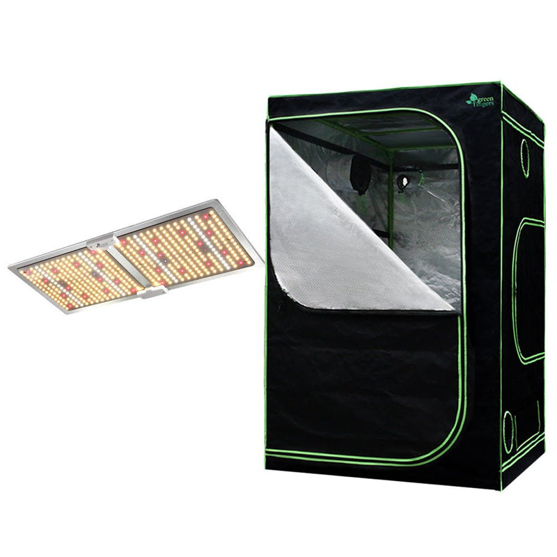 Home & Garden > Greenhouses > Greenhouses & Accessories - Greenfingers Grow Tent Light Kit 120x120x200CM 2200W LED Full Spectrum - Garden Yard