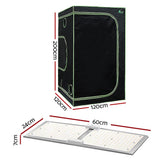 Home & Garden > Greenhouses > Greenhouses & Accessories - Greenfingers Grow Tent Light Kit 120x120x200CM 2200W LED Full Spectrum - Garden Yard