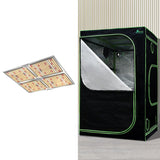 Home & Garden > Greenhouses > Greenhouses & Accessories - Greenfingers Grow Tent Light Kit 120x120x200CM 4500W LED Full Spectrum - Garden Yard