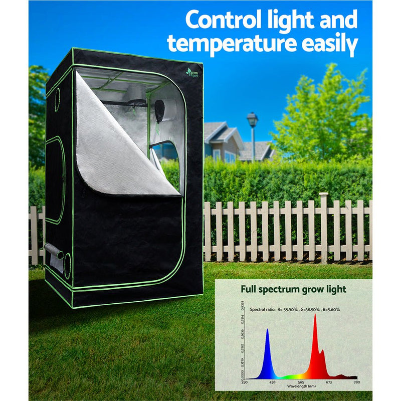 Home & Garden > Greenhouses > Greenhouses & Accessories - Greenfingers Grow Tent Light Kit 120x120x200CM 4500W LED Full Spectrum - Garden Yard