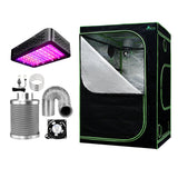 Home & Garden > Greenhouses > Greenhouses & Accessories - Greenfingers Grow Tent Light Kit 150x150x200CM 1000W LED 4" Vent Fan,Greenfingers Grow Tent Light Kit LED 1000W Full Spectrum 4" Vent 150x150x200CM - Garden Yard