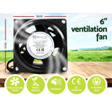 Home & Garden > Greenhouses > Greenhouses & Accessories - Greenfingers Grow Tent Light Kit 150x150x200CM 2000W LED 6" Vent Fan,Greenfingers Grow Tent Light Kit LED 2000W Full Spectrum 6" Vent 150x150x200CM - Garden Yard