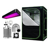 Home & Garden > Greenhouses > Greenhouses & Accessories - Greenfingers Grow Tent Light Kit 150x150x200CM 2000W LED 6" Vent Fan,Greenfingers Grow Tent Light Kit LED 2000W Full Spectrum 6" Vent 150x150x200CM - Garden Yard