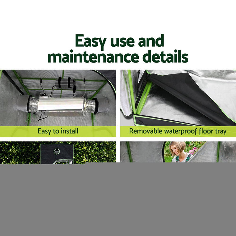 Home & Garden > Greenhouses > Greenhouses & Accessories - Greenfingers Grow Tent Light Kit 150x150x200CM 2200W LED Full Spectrum - Garden Yard