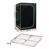 Home & Garden > Greenhouses > Greenhouses & Accessories - Greenfingers Grow Tent Light Kit 150x150x200CM 4500W LED Full Spectrum - Garden Yard