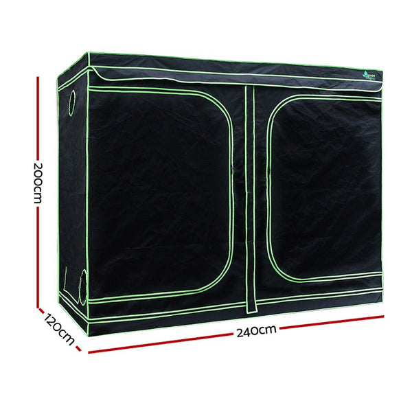 Home & Garden > Greenhouses > Greenhouses & Accessories - Greenfingers Grow Tent Light Kit 240x120x200CM 2000W LED 6" Vent Fan,Greenfingers Grow Tent Light Kit LED 2000W Full Spectrum 6" Vent 240x120x200CM - Garden Yard