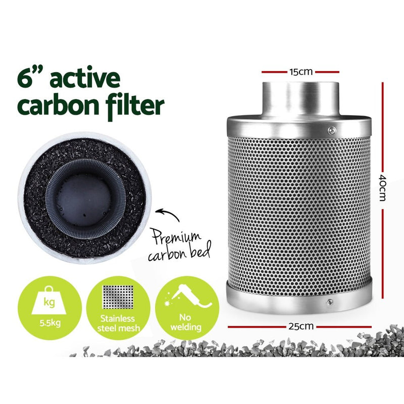 Home & Garden > Greenhouses > Greenhouses & Accessories - Greenfingers Grow Tent Light Kit 240x120x200CM 2000W LED 6" Vent Fan,Greenfingers Grow Tent Light Kit LED 2000W Full Spectrum 6" Vent 240x120x200CM - Garden Yard