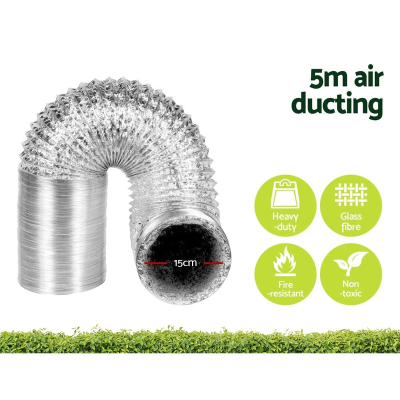 Home & Garden > Greenhouses > Greenhouses & Accessories - Greenfingers Grow Tent Light Kit 240x120x200CM 2000W LED 6" Vent Fan,Greenfingers Grow Tent Light Kit LED 2000W Full Spectrum 6" Vent 240x120x200CM - Garden Yard