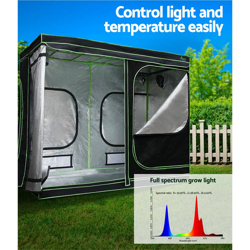 Home & Garden > Greenhouses > Greenhouses & Accessories - Greenfingers Grow Tent Light Kit 240x120x200CM 4500W LED Full Spectrum - Garden Yard