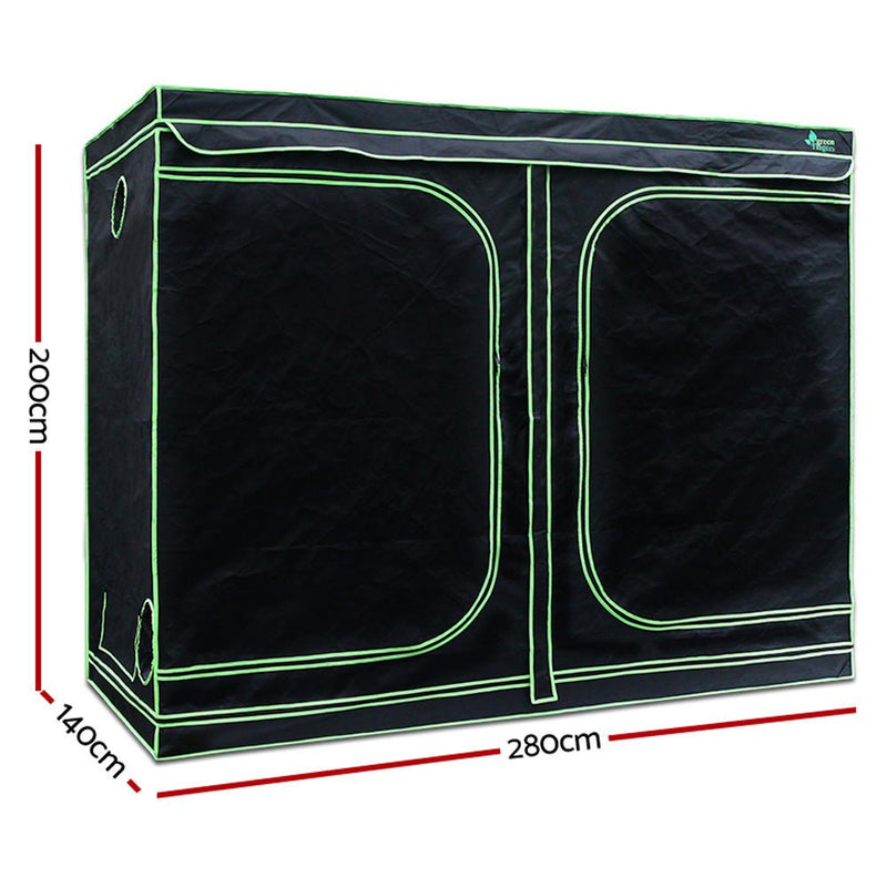 Home & Garden > Greenhouses > Greenhouses & Accessories - Greenfingers Grow Tent Light Kit 280x140x200CM 2000W LED 6" Vent Fan,Greenfingers Grow Tent Light Kit LED 2000W Full Spectrum 6" Vent 280x140x200CM - Garden Yard