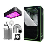 Home & Garden > Greenhouses > Greenhouses & Accessories - Greenfingers Grow Tent Light Kit 80x80x160CM 1000W LED 4" Vent Fan,Greenfingers Grow Tent Light Kit LED 1000W Full Spectrum 4" Vent 80x80x160CM - Garden Yard