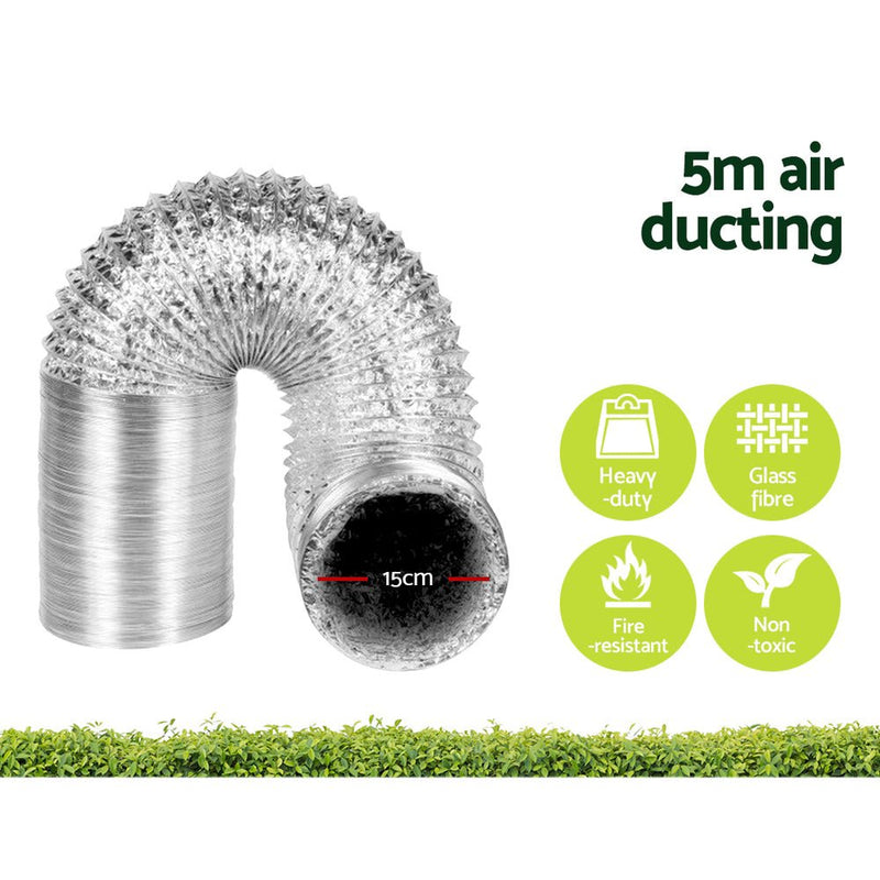 Home & Garden > Greenhouses > Greenhouses & Accessories - Greenfingers Grow Tent Light Kit 90x90x180CM 1000W LED 6" Vent Fan,Greenfingers Grow Tent Light Kit LED 1000W Full Spectrum 6" Vent 90x90x180CM - Garden Yard