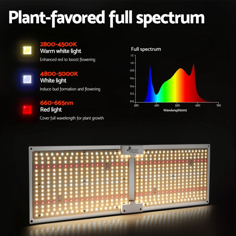 Home & Garden > Greenhouses > Greenhouses & Accessories - Greenfingers Max 3000W Grow Light LED Full Spectrum Indoor Plant All Stage Growth - Garden Yard