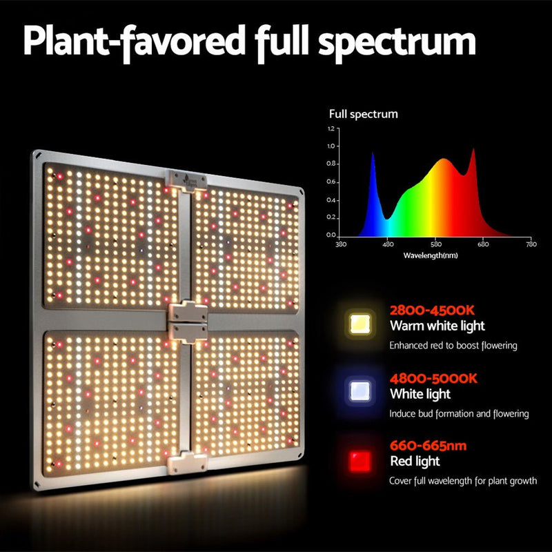 Home & Garden > Greenhouses > Greenhouses & Accessories - Greenfingers Max 4500W Grow Light LED Full Spectrum Indoor Plant All Stage Growth - Garden Yard