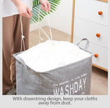 Home & Garden > Laundry & Cleaning > Laundry Storage - Ex - Large Capacity Collapsible Laundry Basket Foldable Washing Bin Hamper Linen (Grey) - Garden Yard