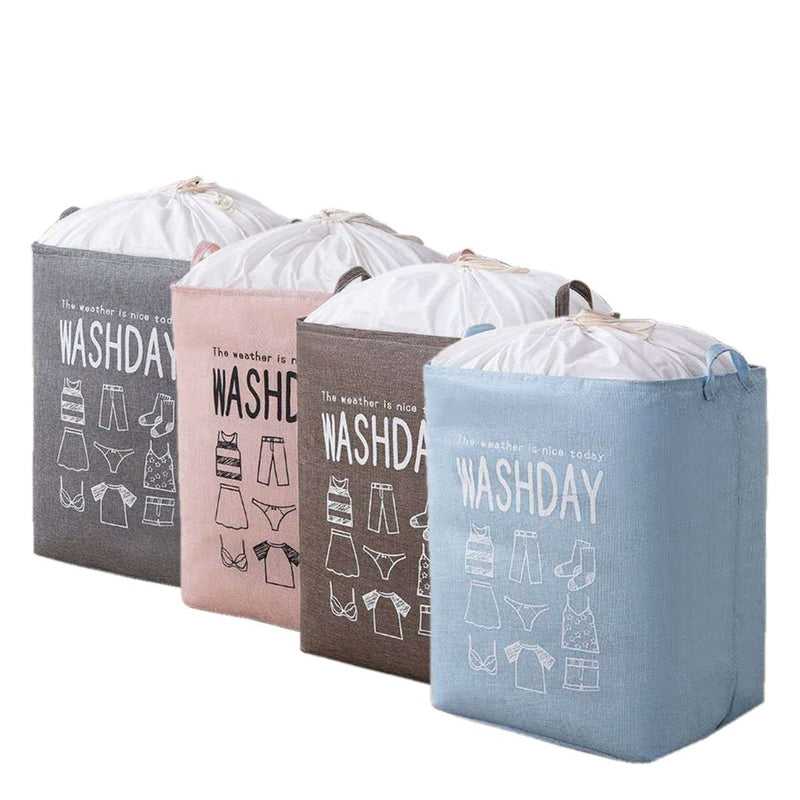 Home & Garden > Laundry & Cleaning > Laundry Storage - Ex - Large Capacity Collapsible Laundry Basket Foldable Washing Bin Hamper Linen (Grey) - Garden Yard