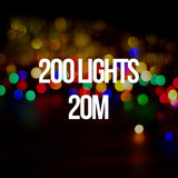 Home & Garden > Lighting > Lighting Accessories - Milano Decor Outdoor LED Plug In Fairy Lights - Multicoloured - 200 Lights - Garden Yard