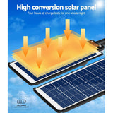 Home & Garden > Lighting > Night Lights & Ambient Lighting - Leier 160 LED Solar Street Light 120W Flood Motion Sensor Remote Outdoor Wall Lamp - Garden Yard