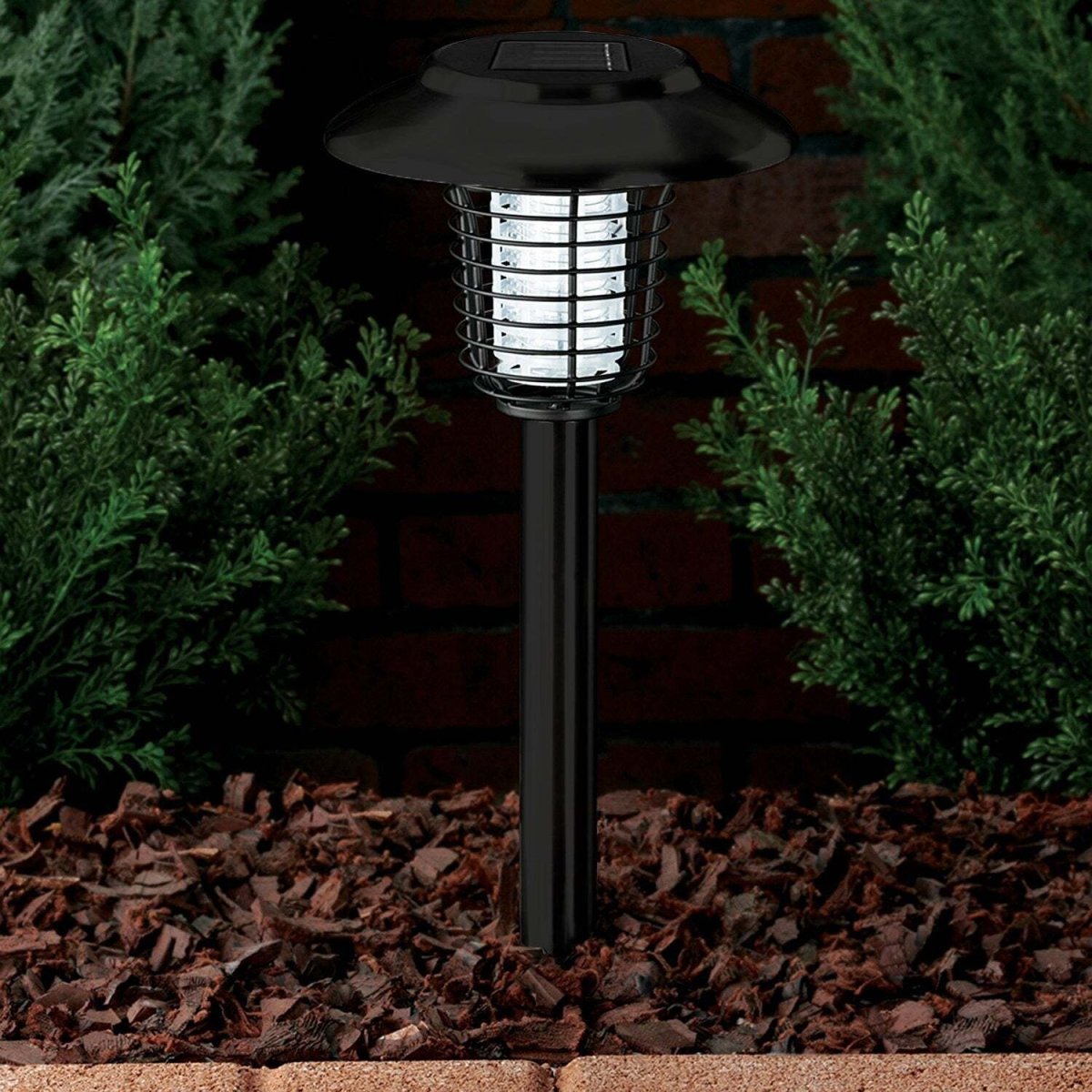 Home & Garden > Lighting > Night Lights & Ambient Lighting - Wireless Solar - Powered Mosquito Killer Lamp (Black) - Garden Yard