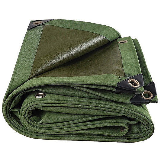 Home & Garden > Shading > Awnings - 3x4M Army Heavy Duty Waterproof Canvas Tarp Tarpaulin Sun Blocked Dustproof - Garden Yard