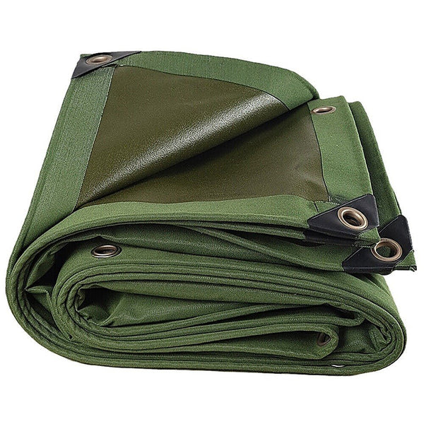 Home & Garden > Shading > Awnings - 3x4M Army Heavy Duty Waterproof Canvas Tarp Tarpaulin Sun Blocked Dustproof - Garden Yard