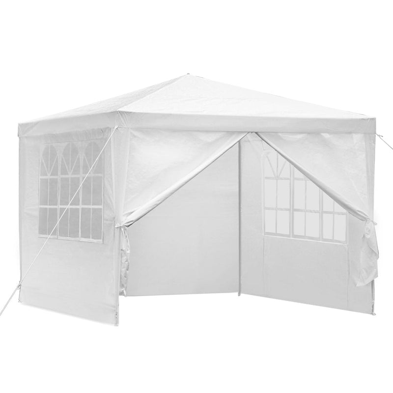 Home & Garden > Shading > Canopies & Gazebos - Instahut Gazebo 3x3m Marquee Wedding Party Tent Outdoor Camping Side Wall Canopy Window Panel White - Garden Yard