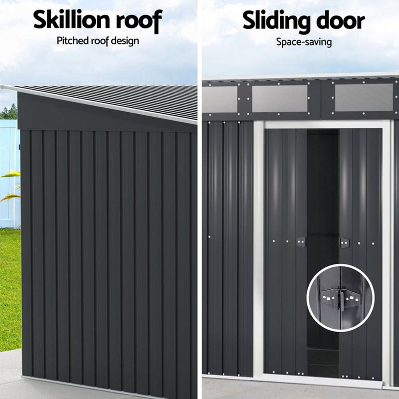 Home & Garden > Storage > Sheds - Giantz Garden Shed 2.38x1.99M Outdoor Storage Tool Workshop House Shelter - Garden Yard