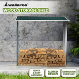 Home & Garden > Storage > Sheds - Wallaroo Wood Storage Shed Galvanized Steel - Green - Garden Yard