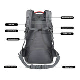 Home & Garden > Travel > Backpacks - 40L Waterproof Outdoor Hiking Backpack Camping Outdoor Trekking Bag(Black) - Garden Yard