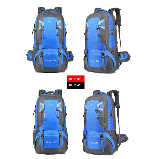Home & Garden > Travel > Backpacks - 60L Waterproof Outdoor Hiking Backpack Camping Outdoor Trekking Bag(Blue) - Garden Yard