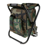 Home & Garden > Travel > Duffel Bags - Portable Folding Backpack Chair Camping Stool Cooler Bag Rucksack Beach Fishing 150kg load comb - Garden Yard