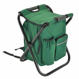 Home & Garden > Travel > Duffel Bags - Portable Folding Backpack Chair Camping Stool Cooler Bag Rucksack Beach Fishing 150kg load comb - Garden Yard