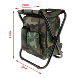 Home & Garden > Travel > Duffel Bags - Portable Folding Backpack Chair Camping Stool Cooler Bag Rucksack Beach Fishing 150kg load comb - Garden Yard