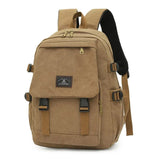 Home & Garden > Travel > Duffel Bags - Unisex Leisure Canvas Backpack Durable Waterproof Outdoor Travel Rucksack(Khaki) - Garden Yard